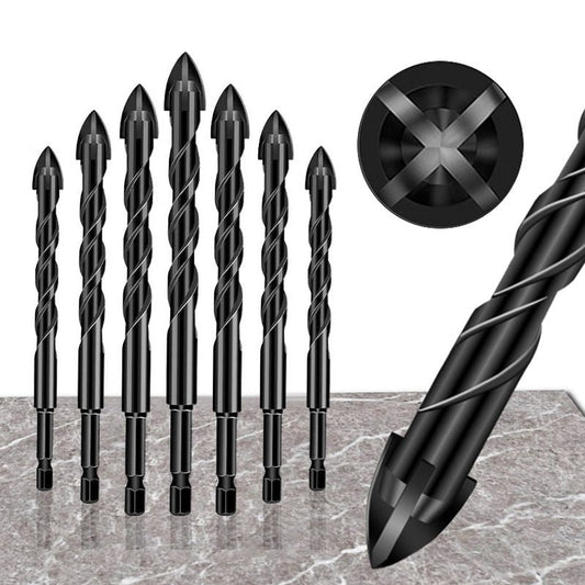 💥Limited Time Offer⌛4-Edge Cross Drill Bit Set