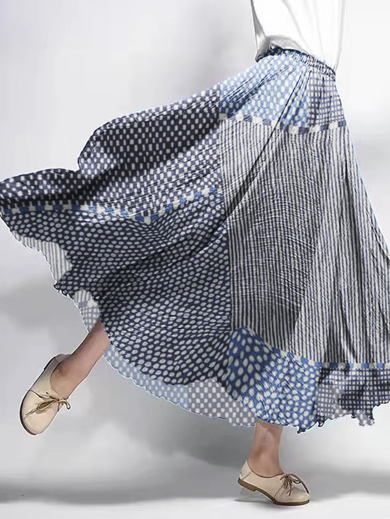 Women's Vintage Printed Cotton Dresses