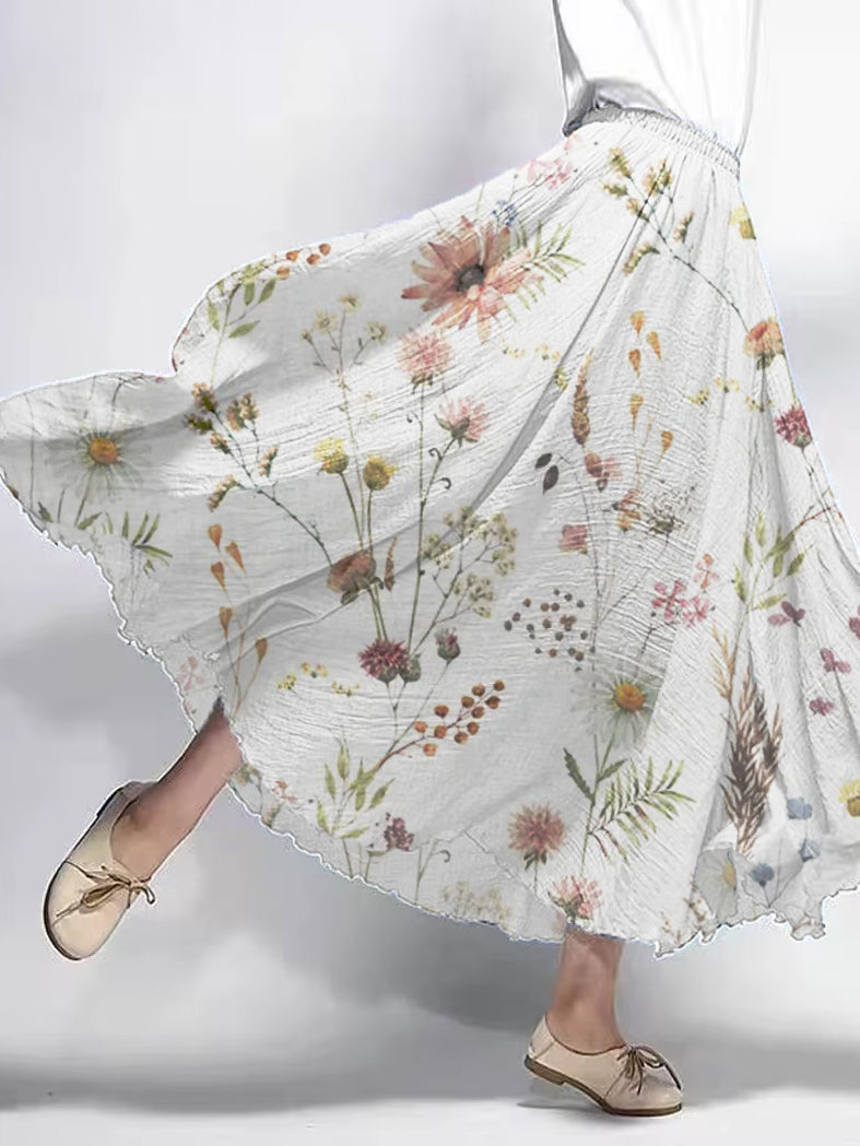 Women's Vintage Printed Cotton Dresses