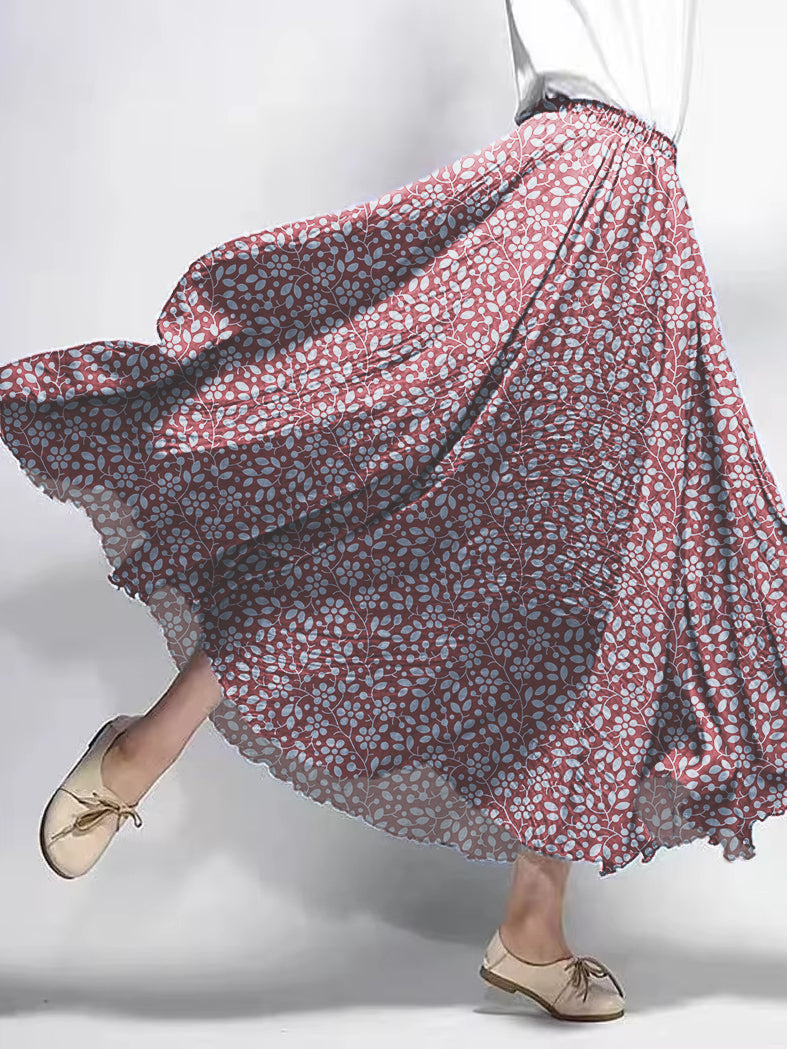 Women's Vintage Floral Printed Cotton Dresses