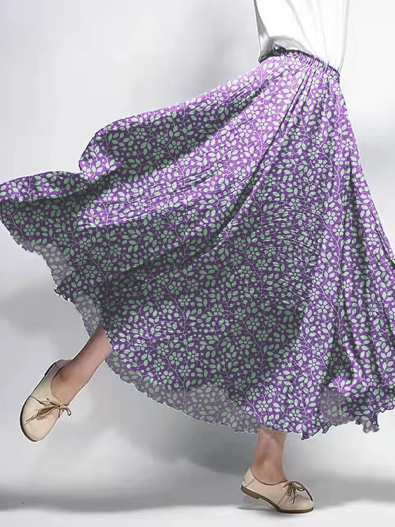Women's Vintage Floral Printed Cotton Dresses
