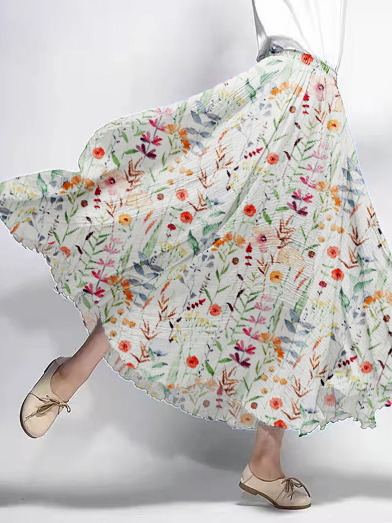 Women's Vintage Floral Printed Cotton Dresses
