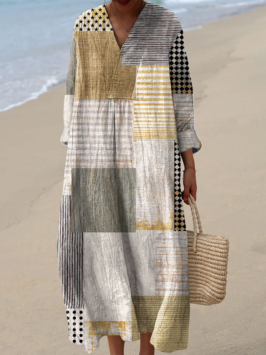 Women's Geometric Art Print Loose Casual 4/3 Dresses