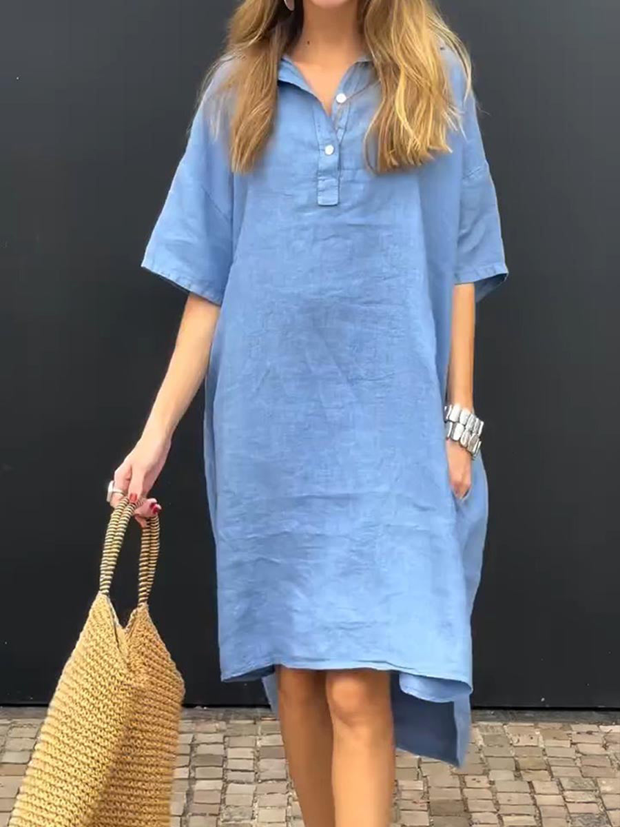 Women's Pocket Linen Dress
