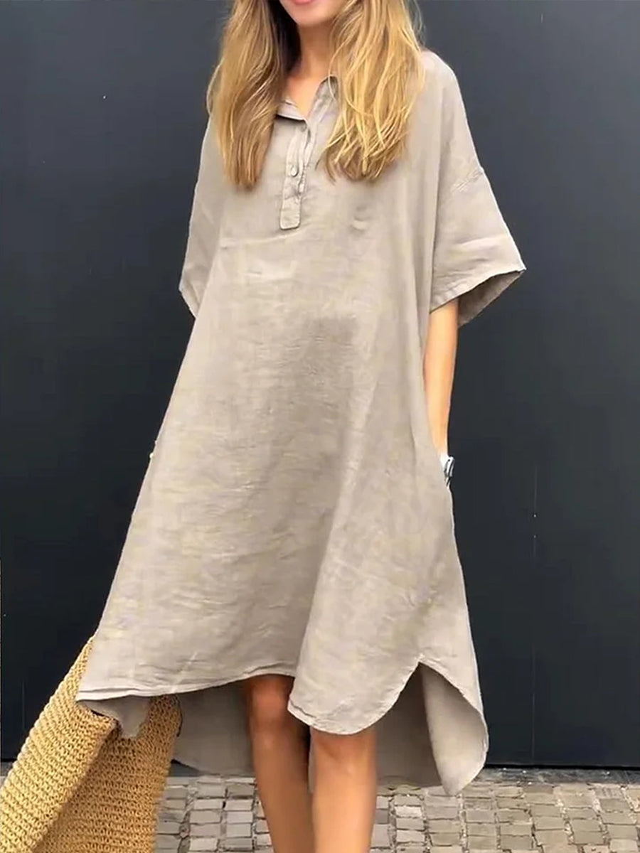 Women's Pocket Linen Dress