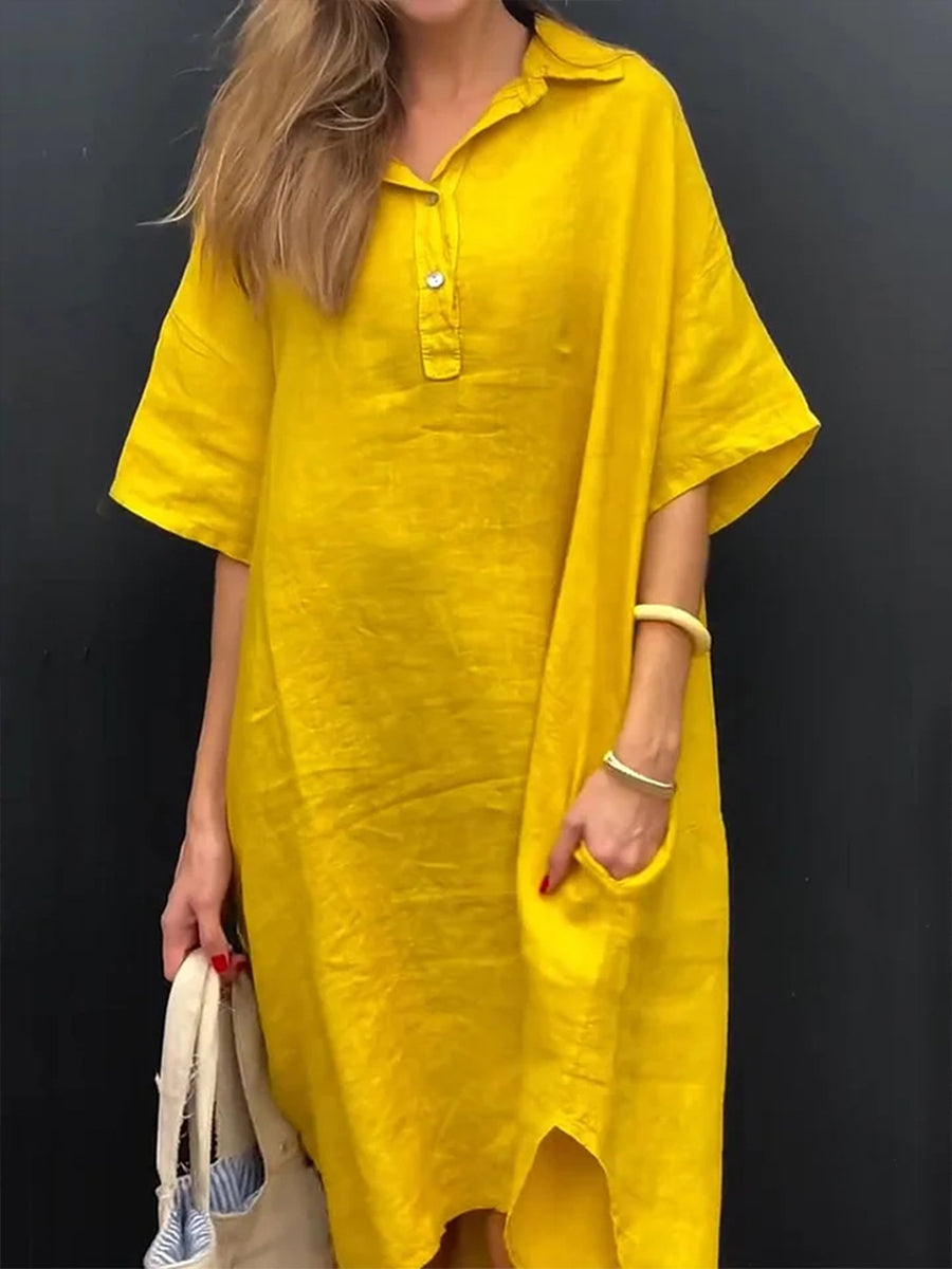 Women's Pocket Linen Dress