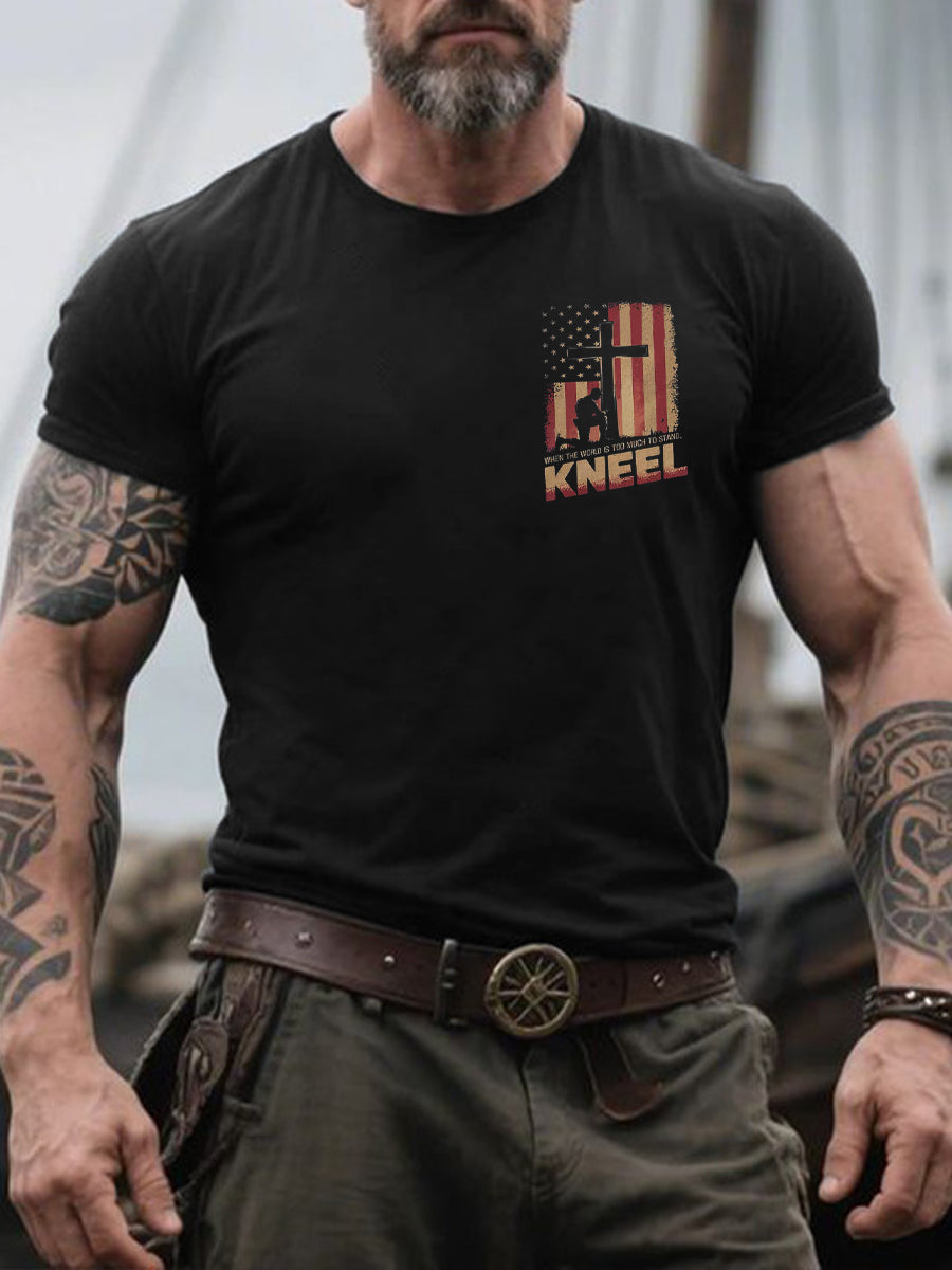 Men's Memorial Day Home Of The Free Because Of The Brave Ptinted Short-sleeved T-shirt