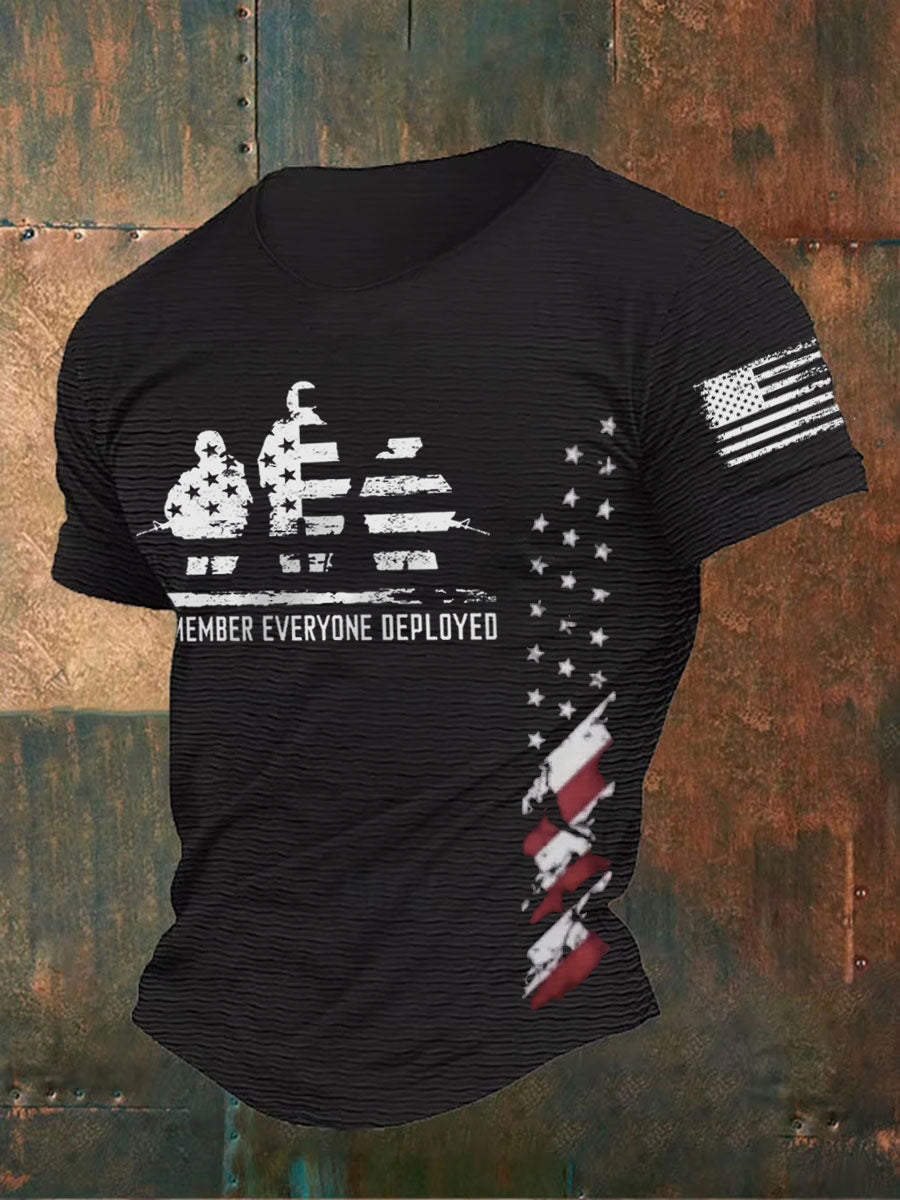 Men's RED Friday Remember Everyone Deployed short sleeves t-shirt