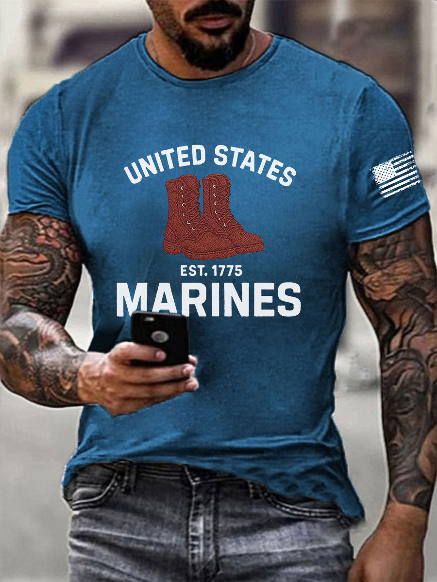 Men's United States Marines Boots Est. 1775 T-shirt