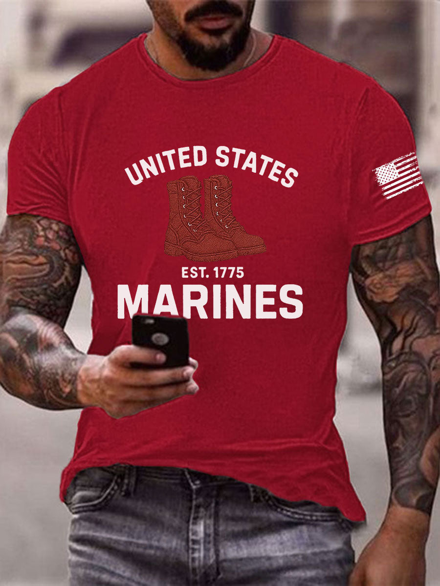 Men's United States Marines Boots Est. 1775 T-shirt