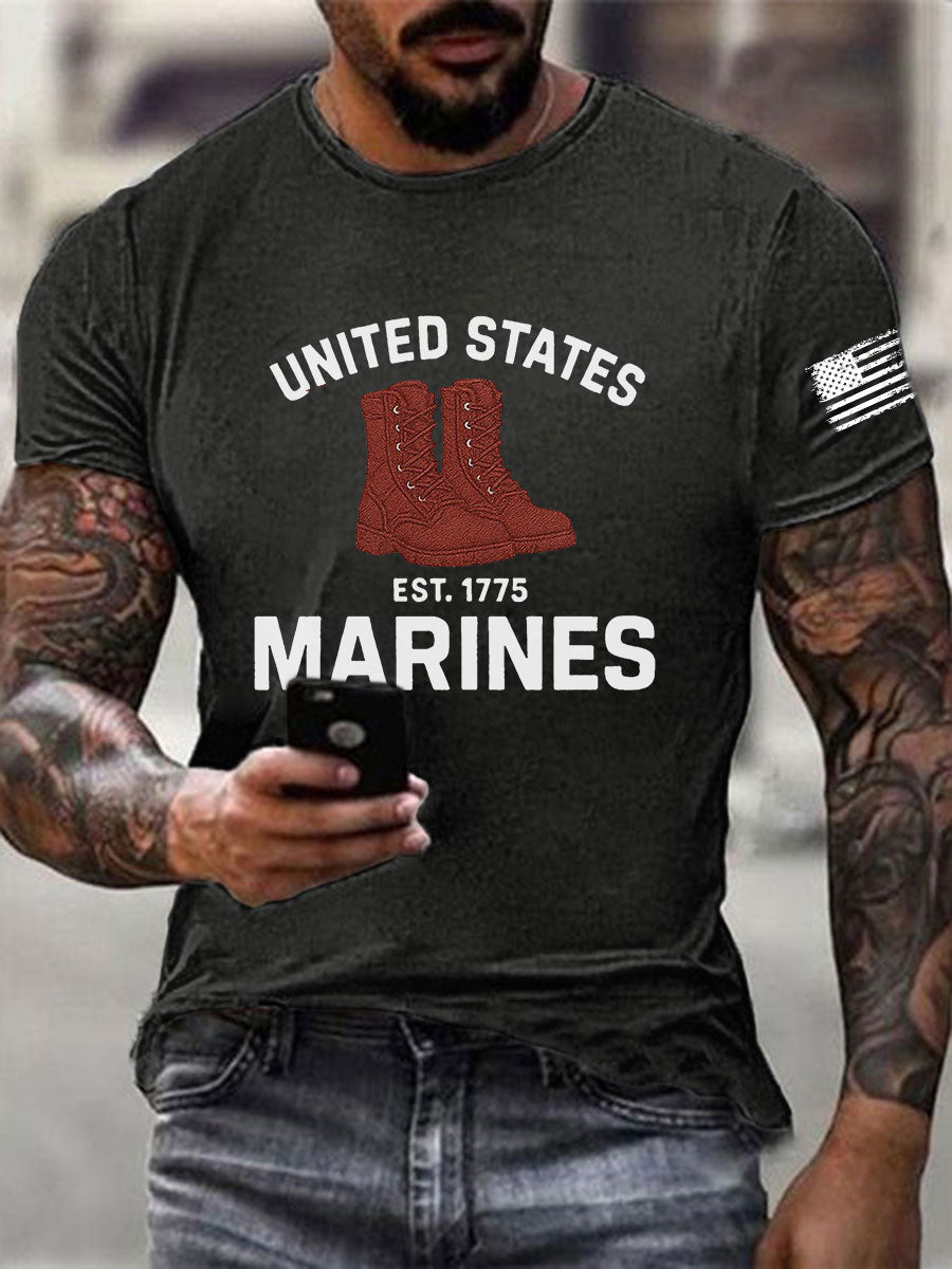 Men's United States Marines Boots Est. 1775 T-shirt