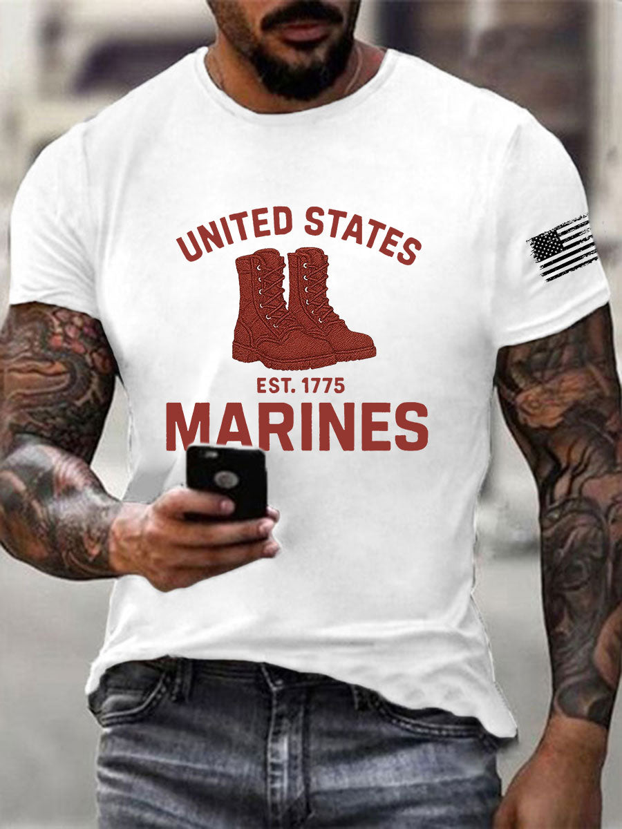 Men's United States Marines Boots Est. 1775 T-shirt