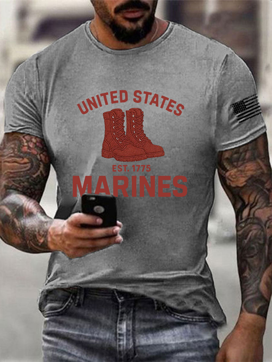 Men's United States Marines Boots Est. 1775 T-shirt