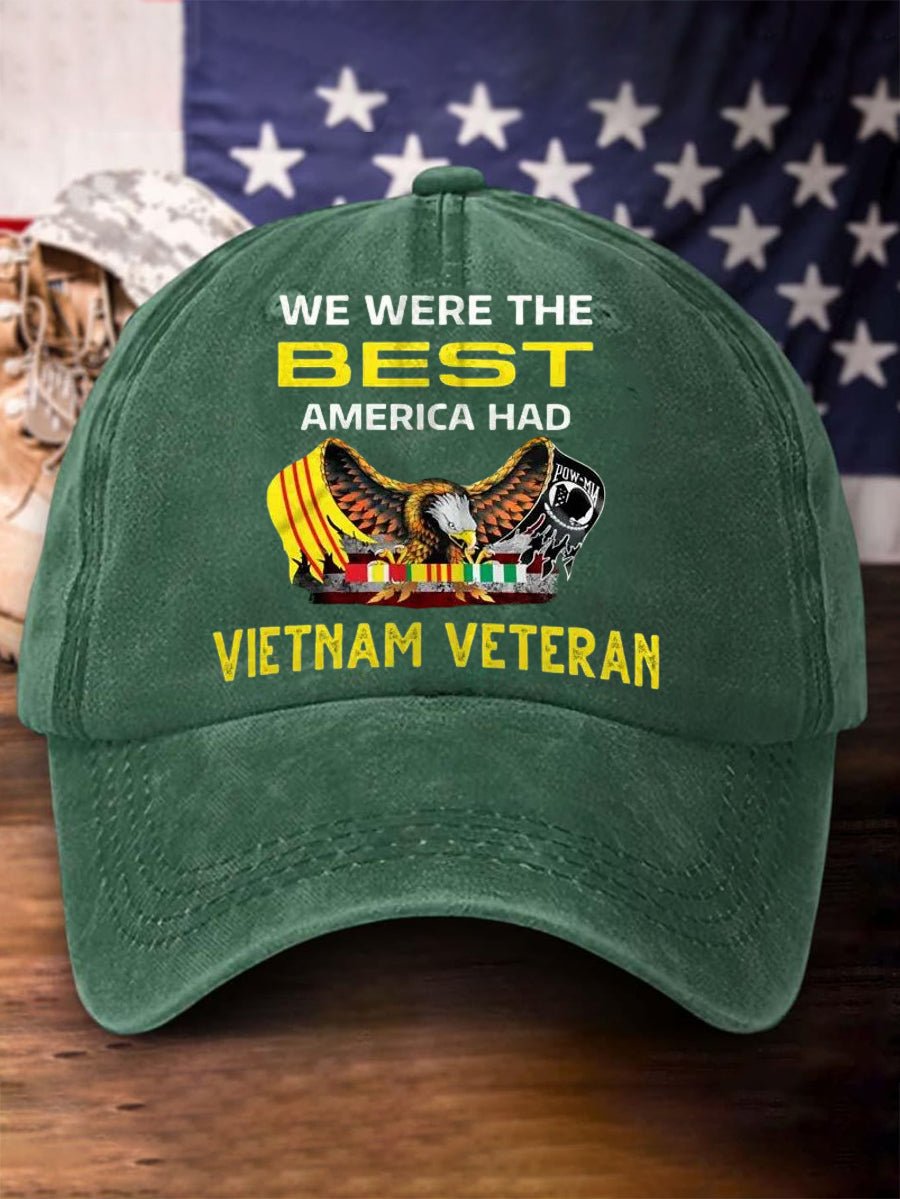 Unisex Vietnam Veteran Design Print Cap