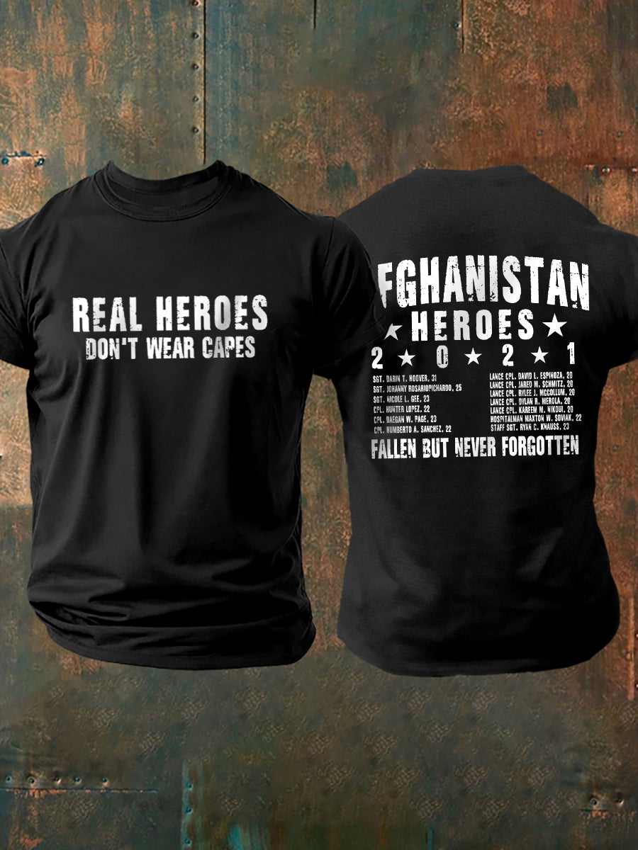 Men's Never Forget The Names Of 13 Fallen Soldiers Short Sleeve T-shirt