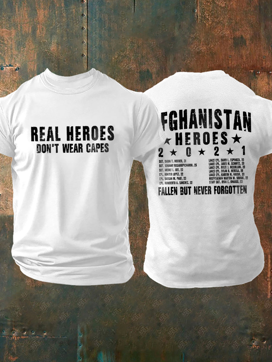 Men's Never Forget The Names Of 13 Fallen Soldiers Short Sleeve T-shirt