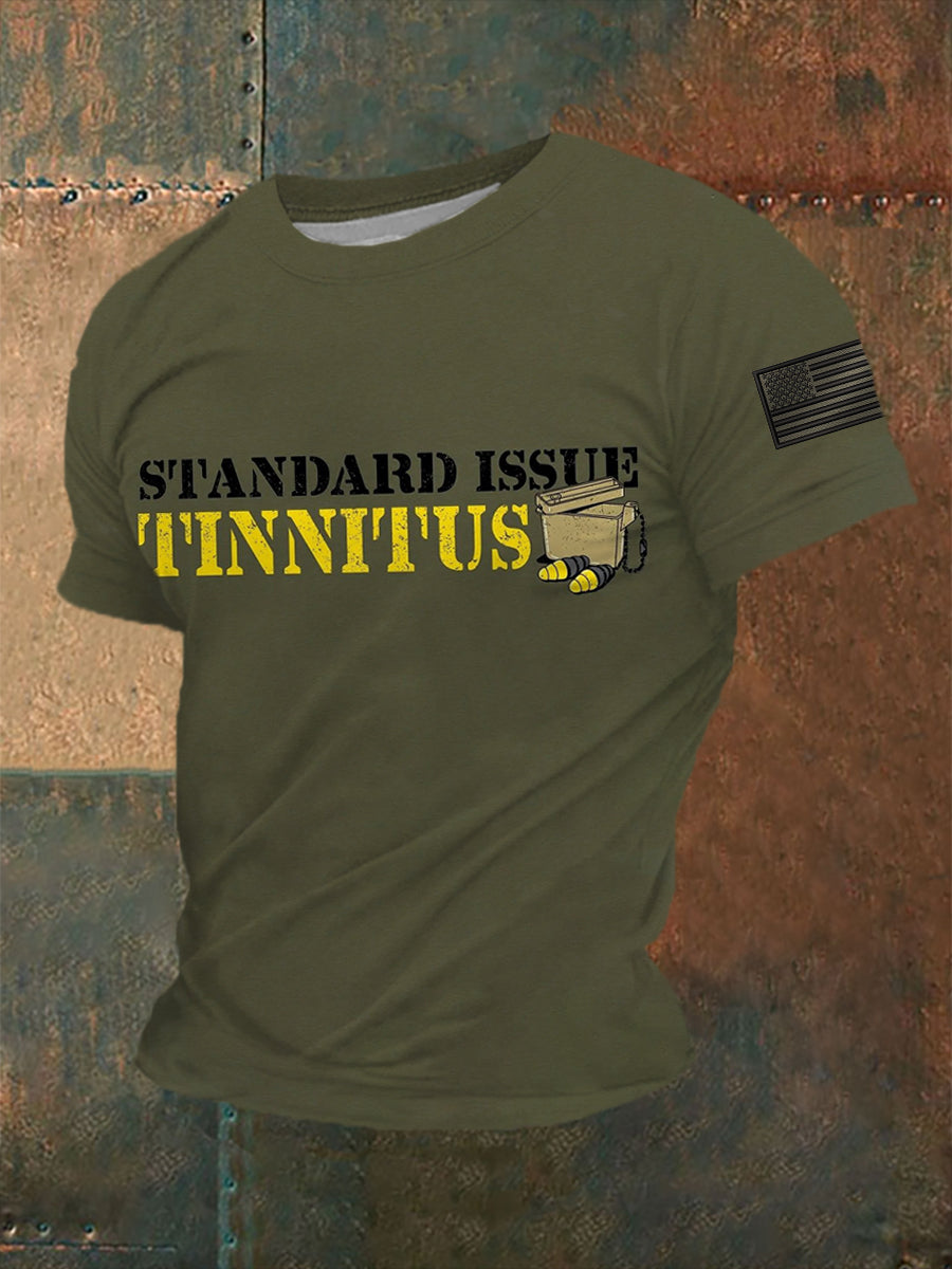 Men's Tinnitus Military Green short sleeves t-shirt