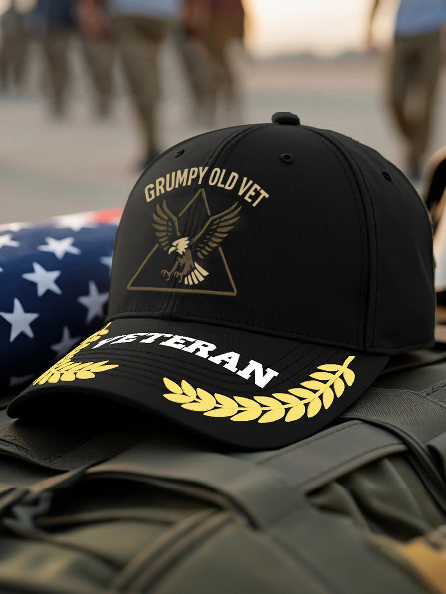 Unisex Grumpy Old Vet Print Cap