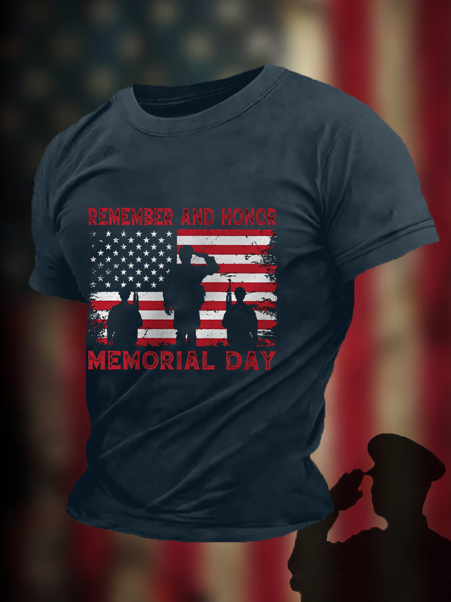 Men's Remember And Honor Memorial Day Tee