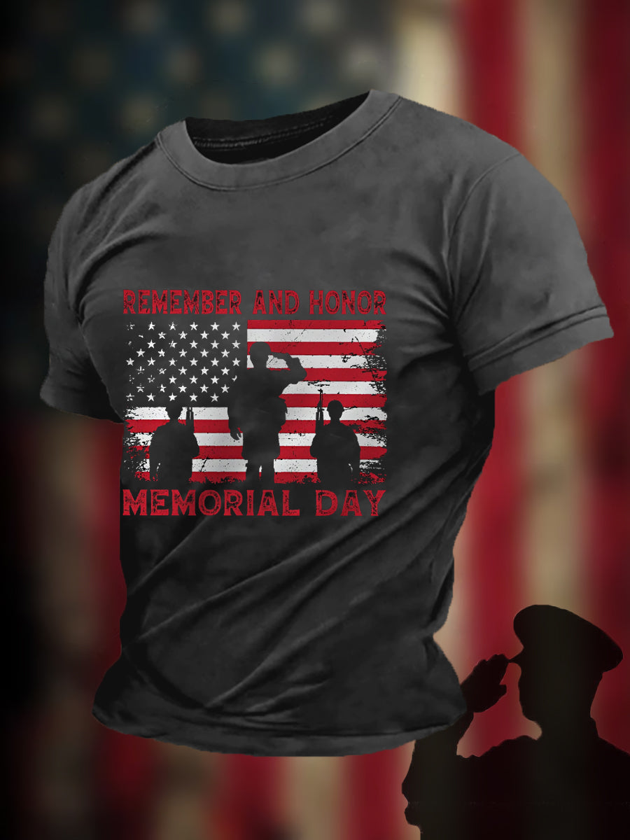 Men's Remember And Honor Memorial Day Tee