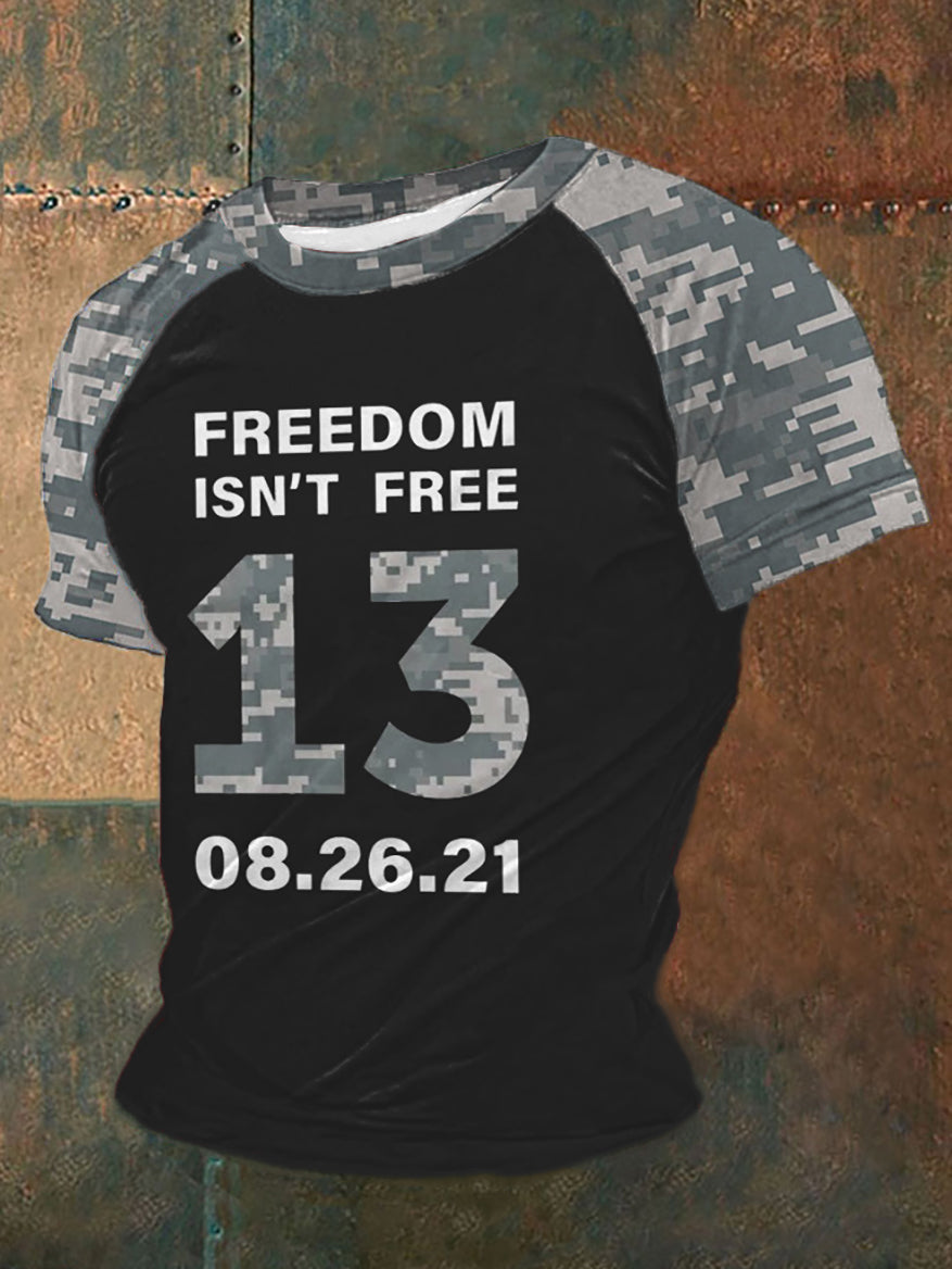 Men's Never Forget The Names Of 13 Fallen Soldiers Short Sleeve T-shirt