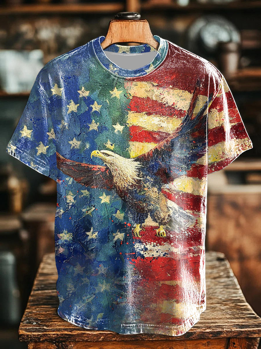 Unisex USA Flag Art Short Sleeve T-Shirt