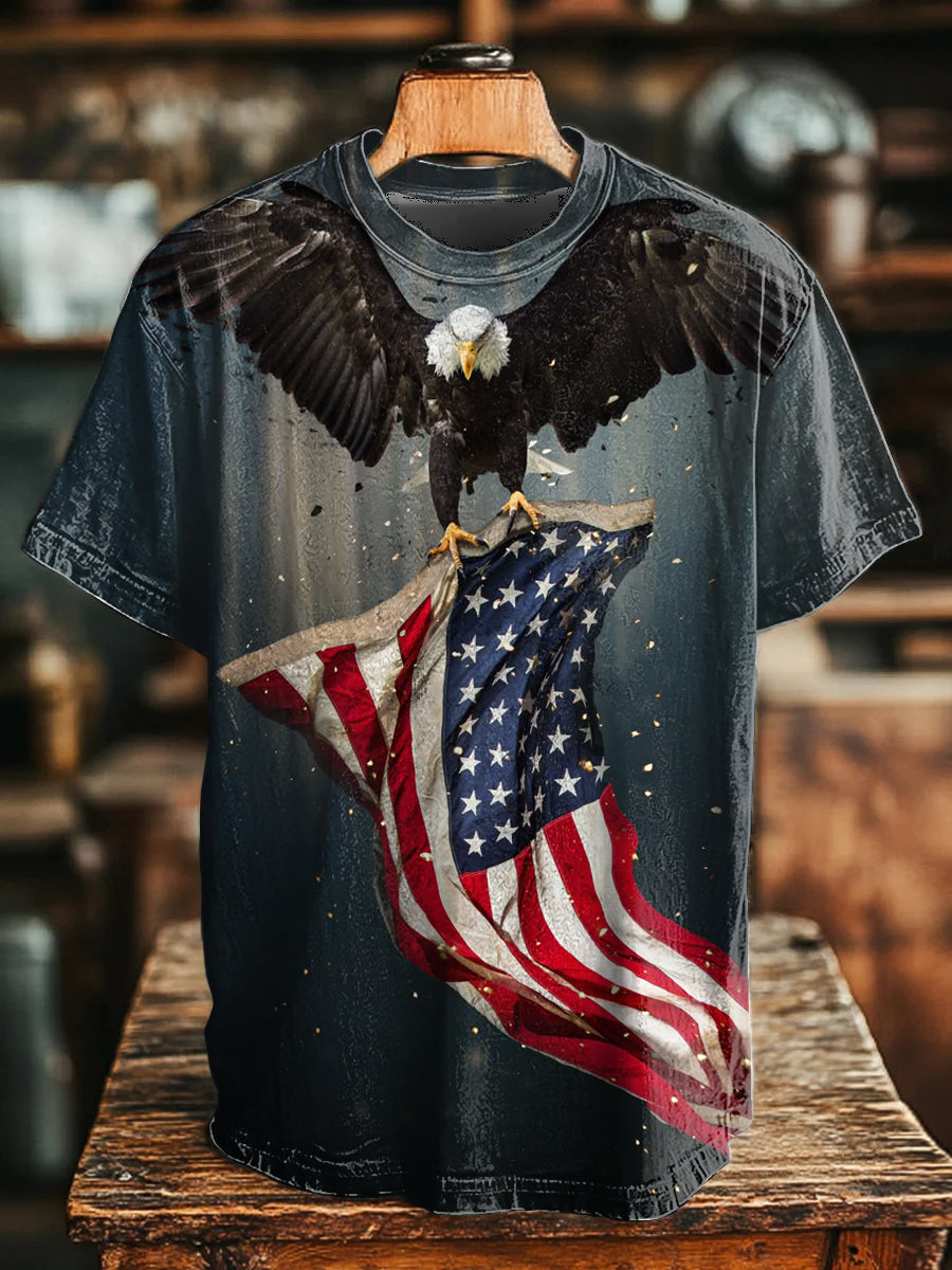 Men's Flag Eagle Short Sleeves T-shirt