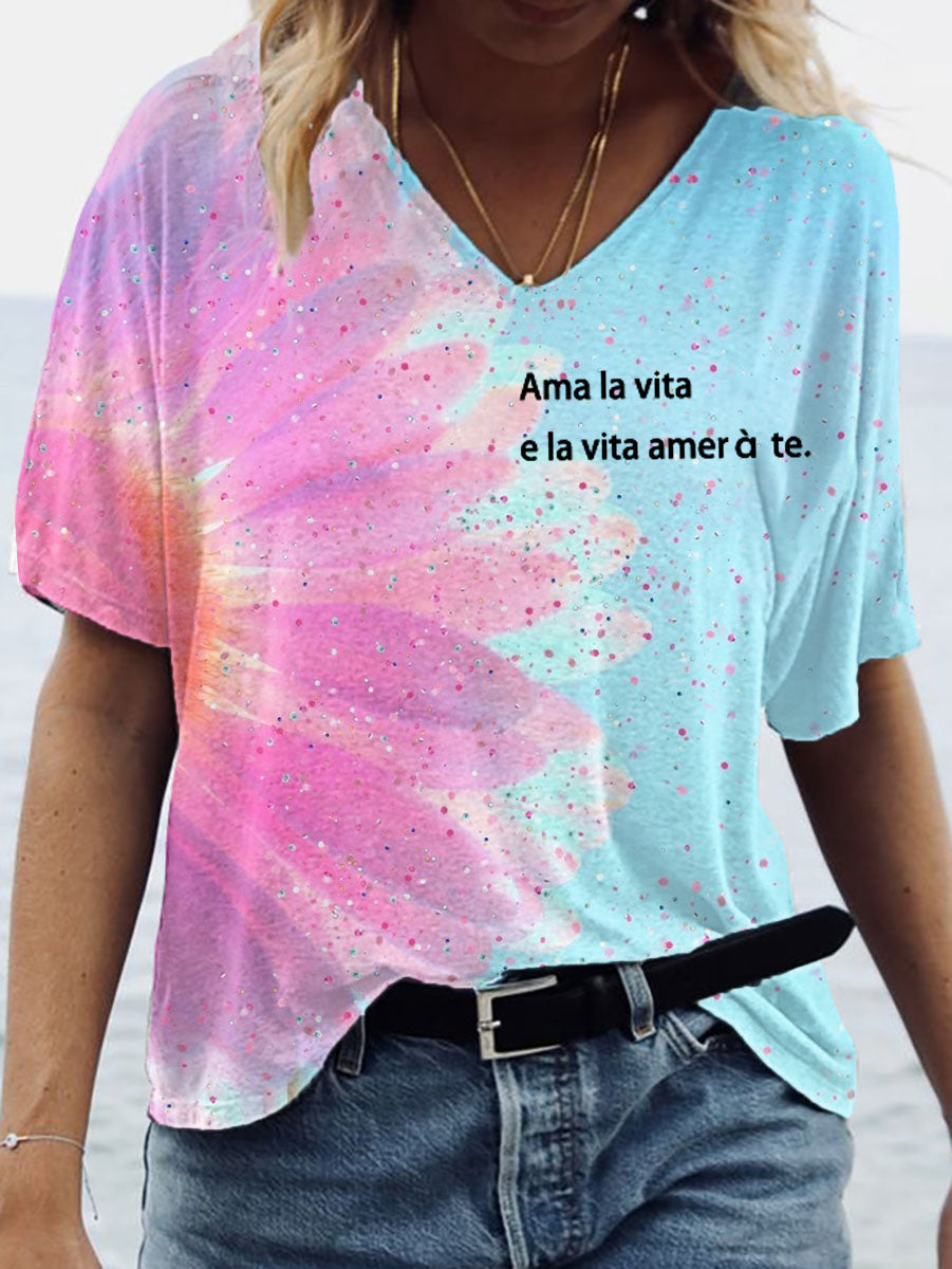 Women's Italian "Love life and life will love you." T-shirt