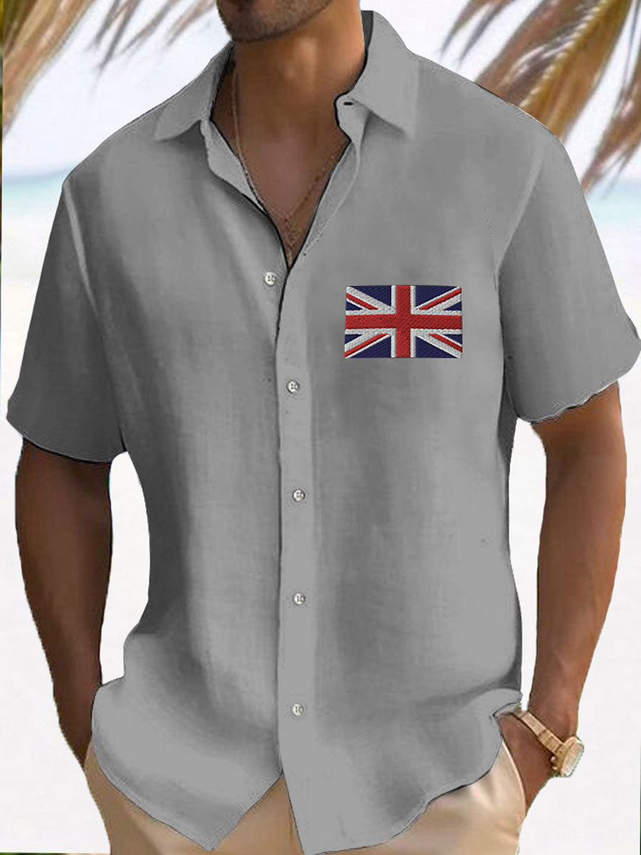 Men's Union Jack Print Casual Shirt
