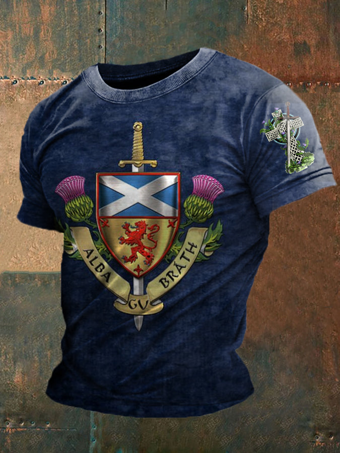 Men's England Scotland Thistle Printed T-shirt