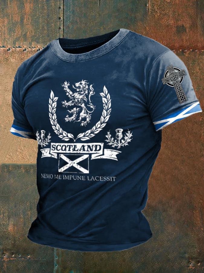 Men's England Scotland Thistle Printed T-shirt