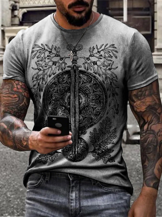 Men's England Scotland Thistle La Tène Printed T-shirt