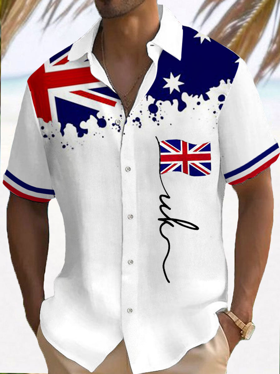 Men's Union Jack Print Casual Shirt