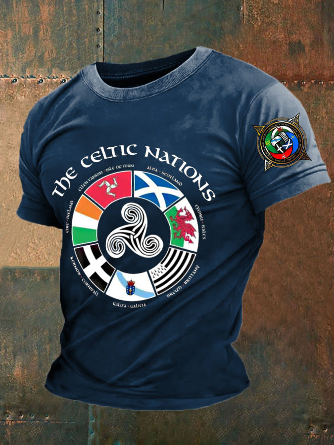 Men's England Scotland Celtic Printed T-shirt
