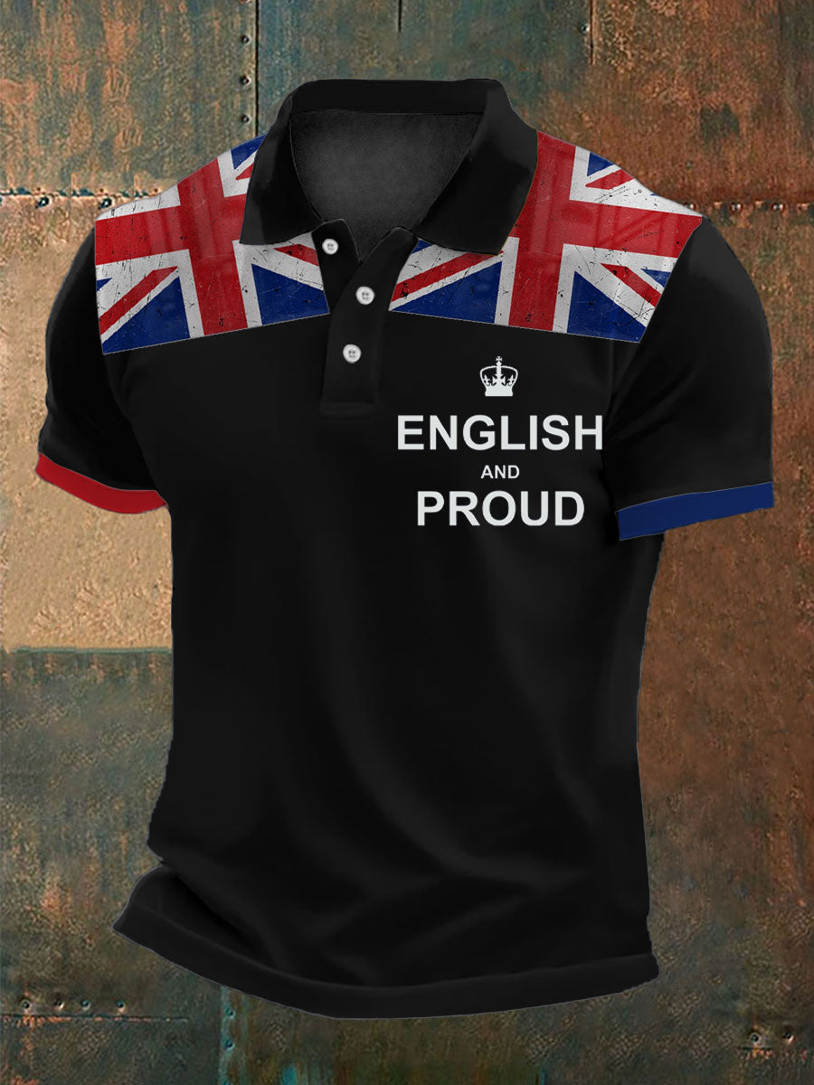 Men's English Proud Printed Polo Shirt