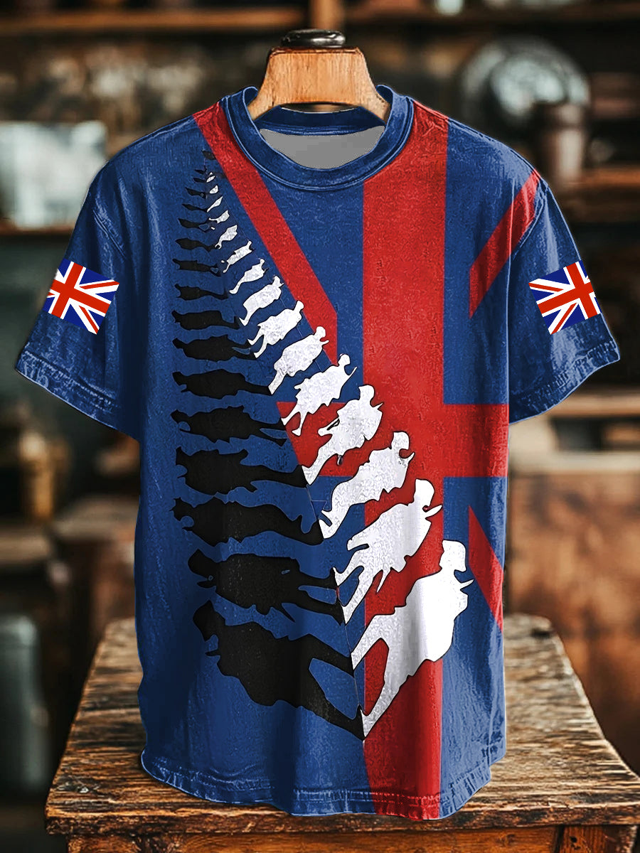 Men's Union Jack Print Casual T-Shirt