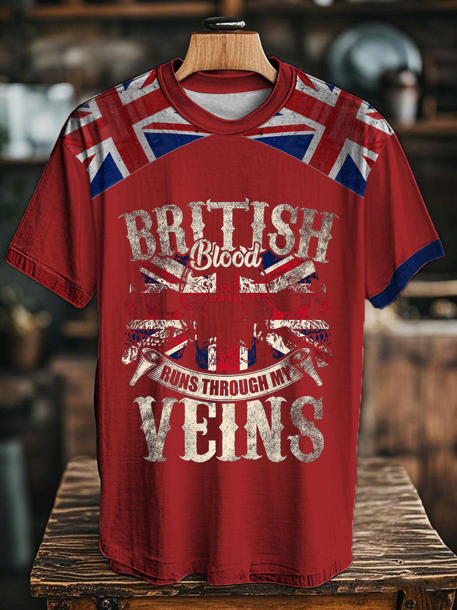 Unisex British Blood Proud Printed T-shirt