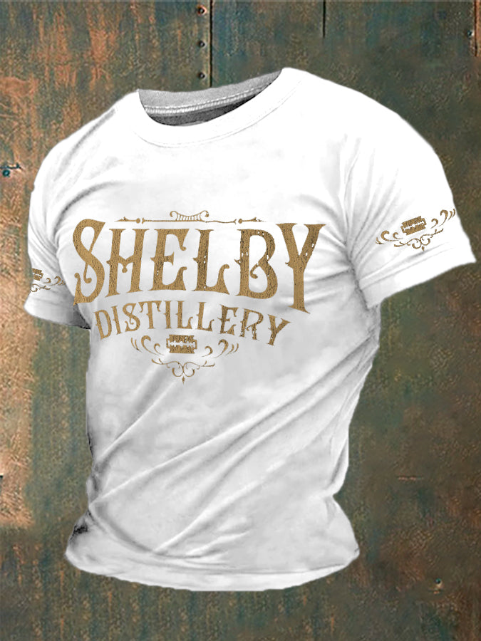 Men's English Culture Printed T-shirt