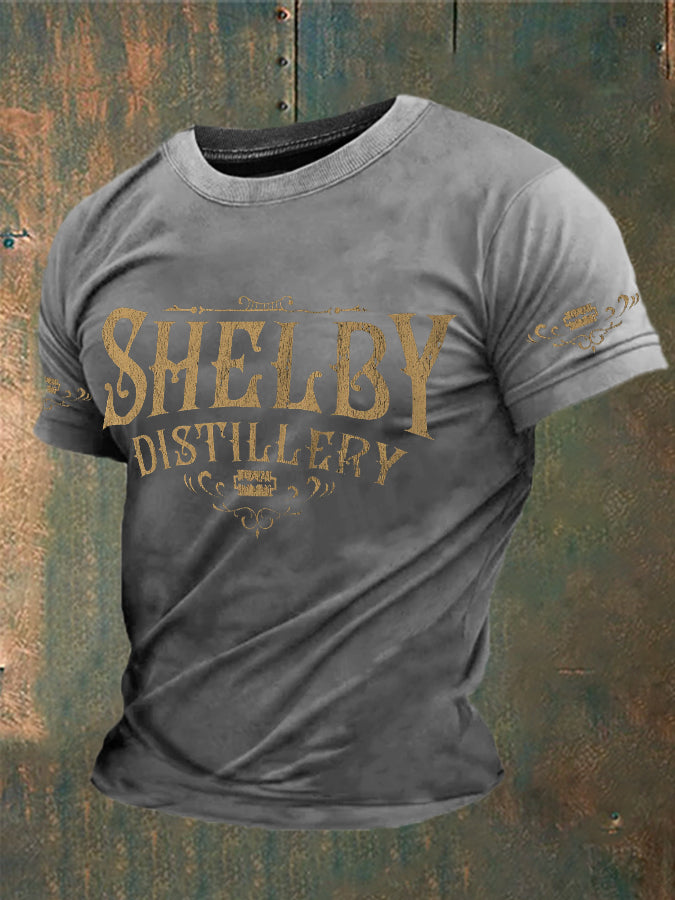 Men's English Culture Printed T-shirt