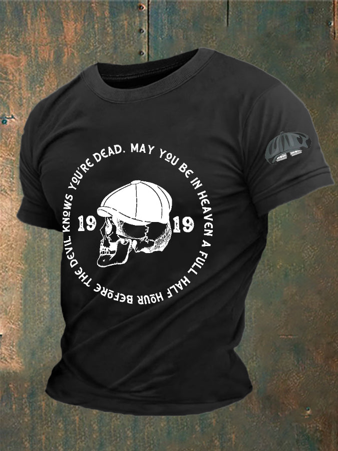 Men's English Culture Printed T-shirt