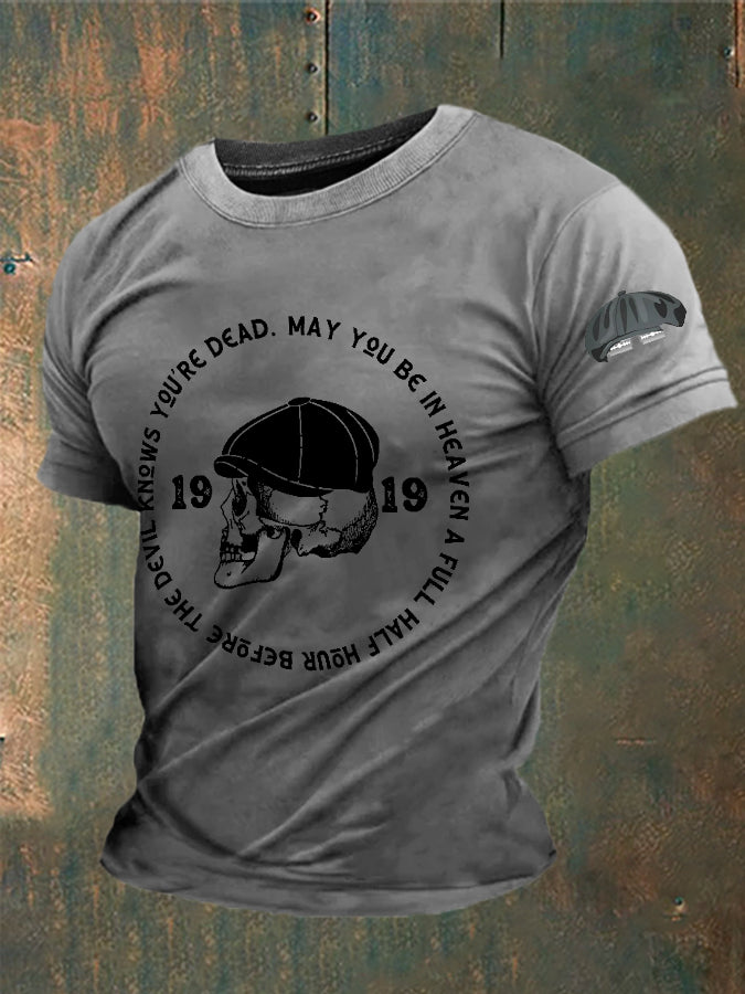 Men's English Culture Printed T-shirt