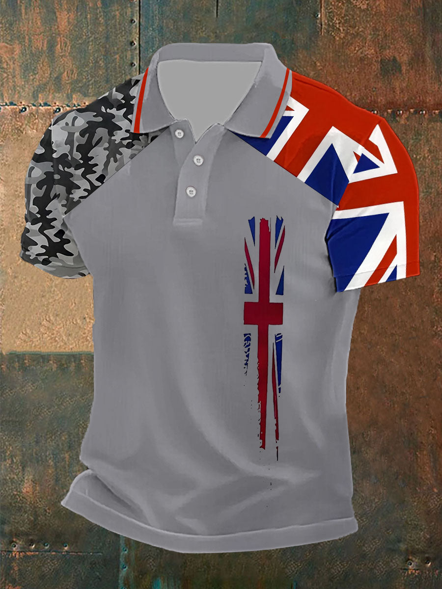 Men's Union Jack Casual Polo Shirt