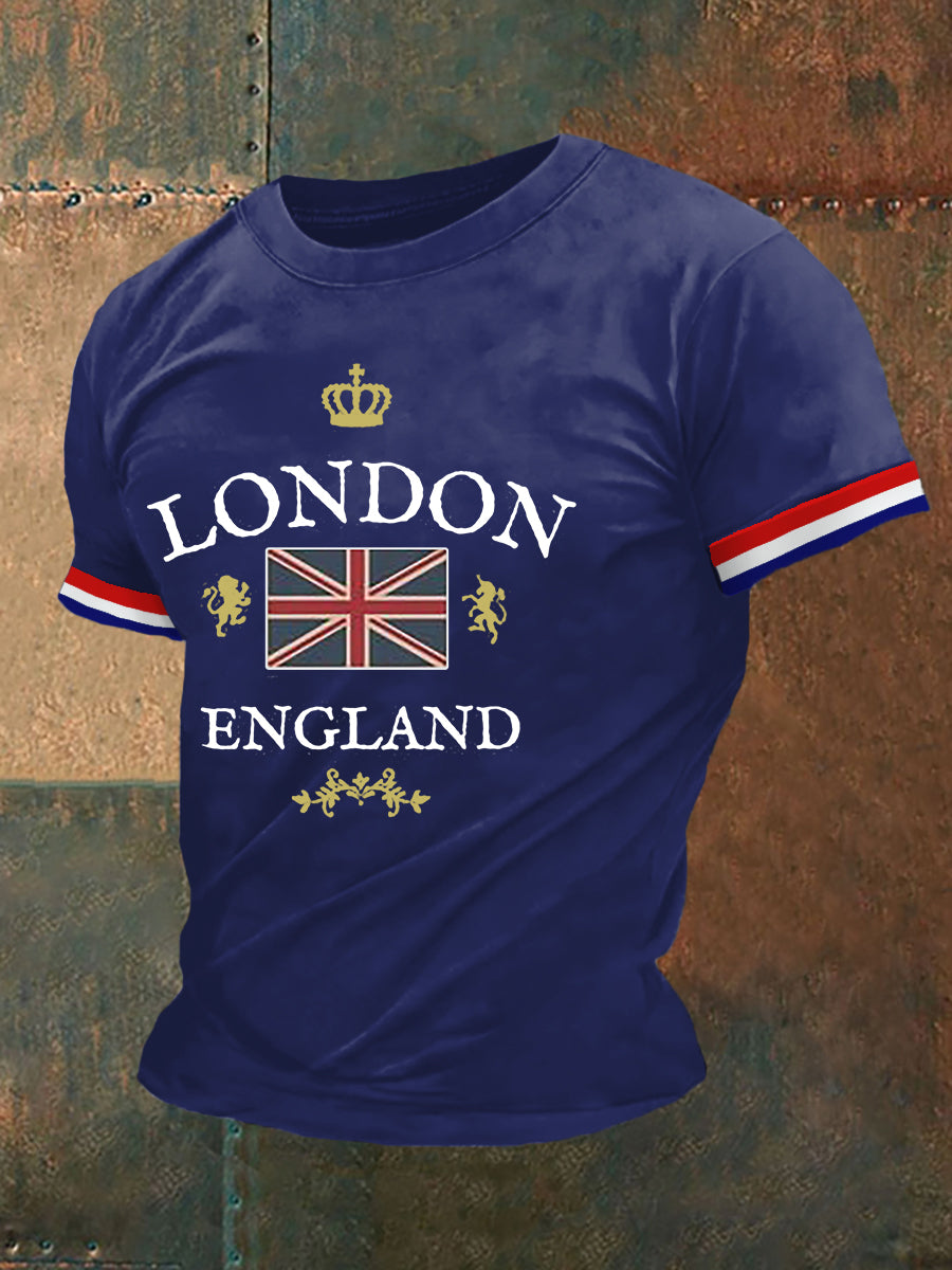 Men's London England Print Casual Tee