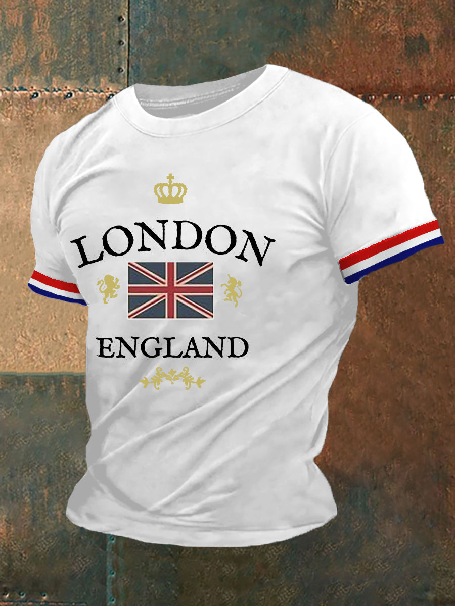 Men's London England Print Casual Tee