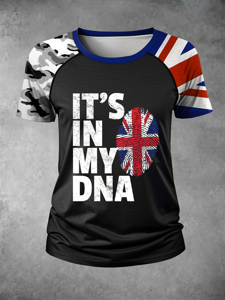 Women's Flag of the United Kingdom It's in my DNA T-shirts