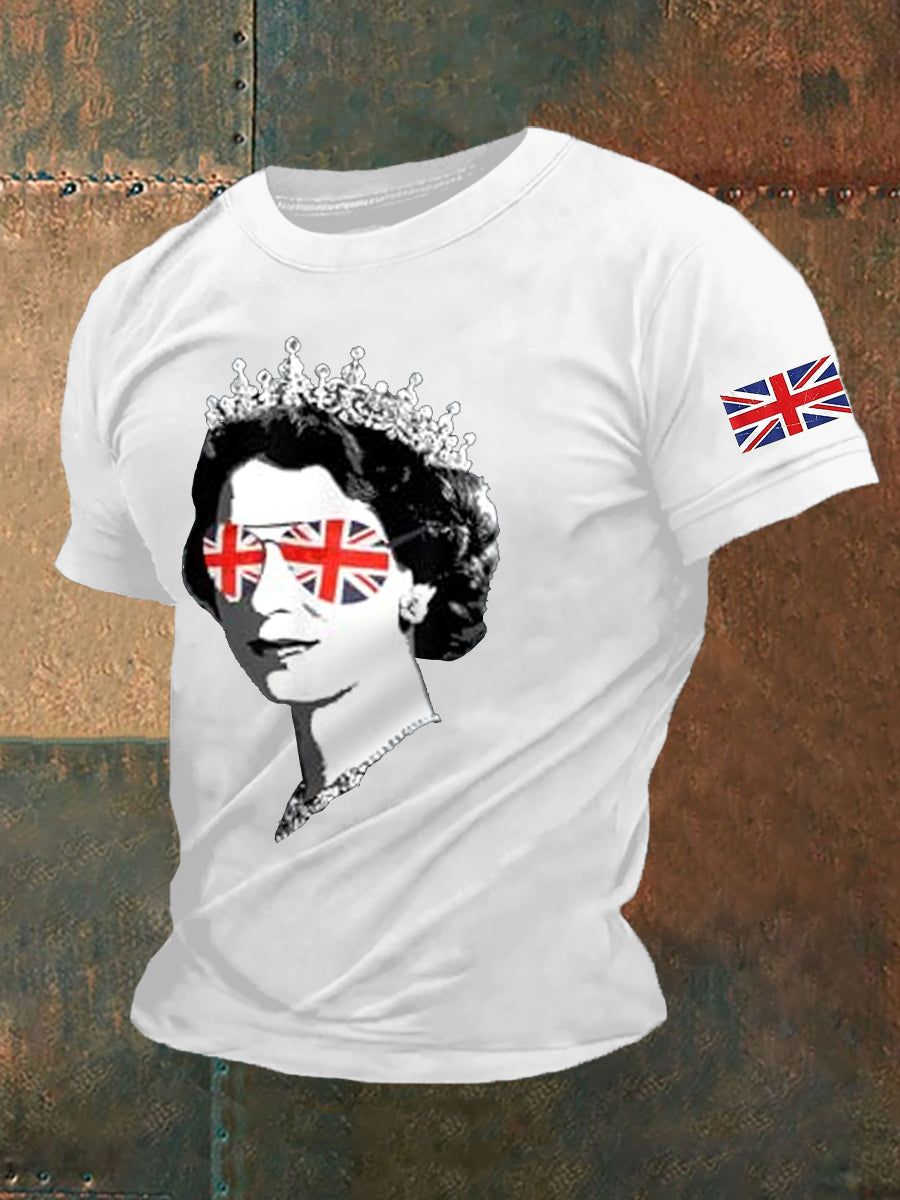 Men's Elizabeth II Print Casual Tee