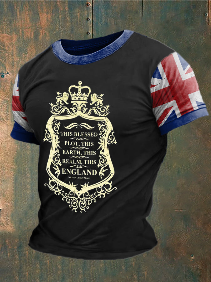 Men's British Shakespeare Printed T-shirt