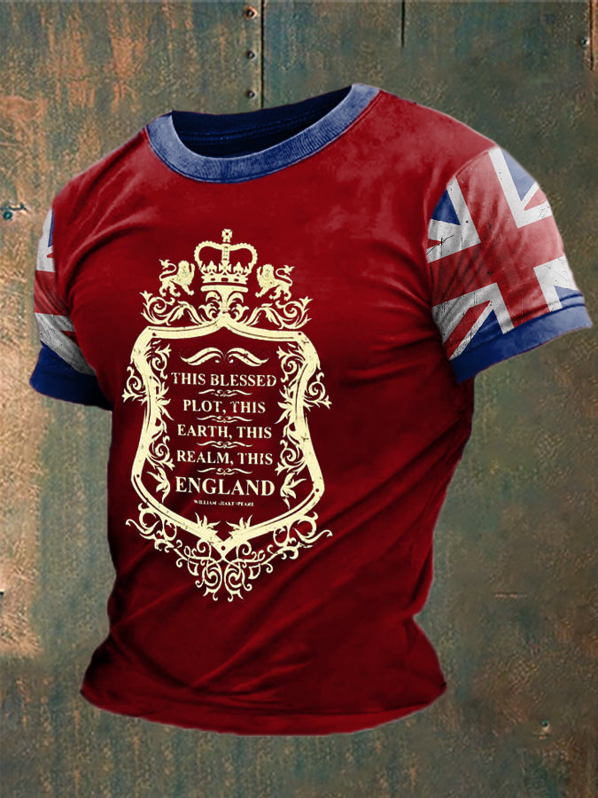 Men's British Shakespeare Printed T-shirt