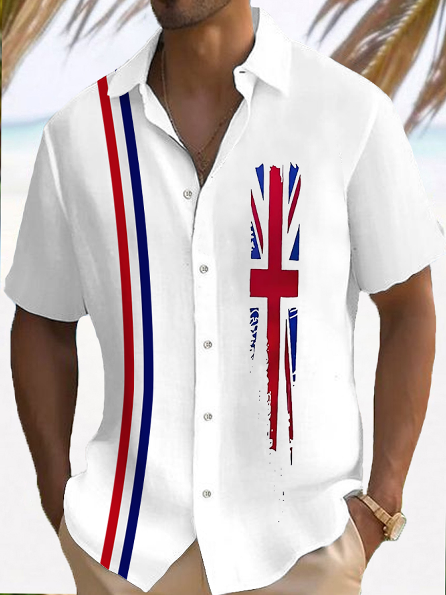 Men's Union Jack Print Casual Shirt