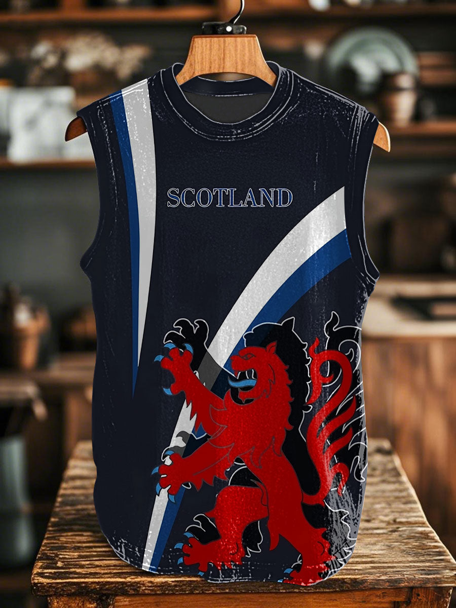 Men's Scottish Flag Print Casual Vest